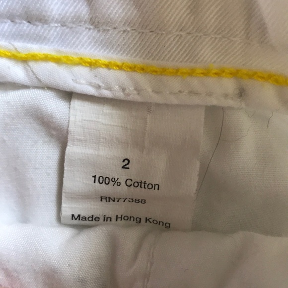 J crew classic twill CHINO white short size 2 - Picture 3 of 4